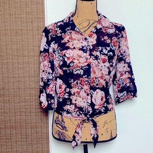 SOULMATES Floral Button Up Shirt